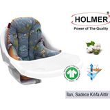 Holmer Leke Tutmaz Organik Mama Sandalyesi Minderi & Kılıfı Md - Gri