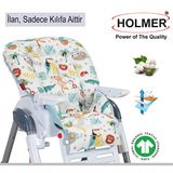 Holmer Leke Tutmaz Organik Mama Sandalyesi Minderi ve Kılıfı Max-T Su Yeşili