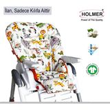 Holmer Leke Tutmaz Su Geçirmez Organik Mama Sandalyesi Minderi & Kılıfı Max-T Turuncu 0-3 Yaş İçin