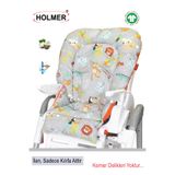 Holmer Organik Mama Sandalyesi Minderi & Kılıfı (Kemer Deliksiz) Koyu Gri