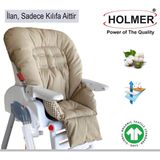 Holmer Organik Mama Sandalyesi Minderi & Kılıfı Max-T Bej Renk Leke Tutmaz 0-3 Yaş İçin