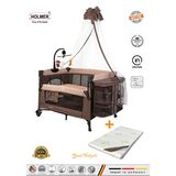 Holmer Yatak Hediyeli Anne Yanı Park Yatak Cibinlikli Dönenceli 70x110cm Bej
