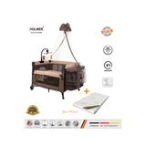 Holmer (YATAK HEDİYELİ) Coolstyle Maxi Cibinlikli Dönenceli Anne Yanı Park Yatak 70x110cm Bej Yatak