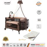 Holmer (Yatak Hediyeli) Coolstyle Maxi Cibinlikli Dönenceli Anne Yanı Park Yatak 70X110CM + Yatak - 70 x 110 cm - Bej