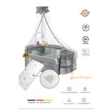 Holmer (YATAK HEDİYELİ) Oyun Parkı/ Anne Yanı/Park Yatak Cibinlikli Dönenceli 70x110cm GRİ