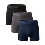 HOLOD Erkek Boxer Brief 3’lü Paket –%95 Organik Pamuk%5 Elastan – Esnek, Nefes Alabilir Premium İç Çamaşırı (3, Dark Classic, L)