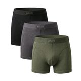 HOLOD Erkek Boxer Brief 3’lü Paket –%95 Organik Pamuk%5 Elastan – Esnek, Nefes Alabilir Premium İç Çamaşırı (3, Urban Green, XL)