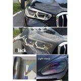 Hologram Açık Siyah Petek Desen Far Stop Filmi Far Folyosu Far Çizik Çizilme Engelleyici 100cmx30cm