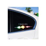 Hologram Renk Kalp Ritim Kelebek Cam Araba Cam Sticker