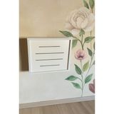 Holtech Ahşap Modem Saklama Kutusu Dekoratif Wifi Saklama Kutusu Demonte 35 x 40 cm Sürgülü Kapak - Beyaz