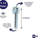 Holtech Katlanır Yer Sofrası Metal Ayağı, Sofra Ve Sini Altı Ayakları 4 Adet 25 Cm
