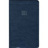 Holy Bible New King James Version Slimeline Edition: Blue Bonded Leather, Gilded-Silver Page Edges, Thumb Indexed
