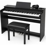 Holzmeister Fransua 490BK 88 Tuş Dijital Piyano Tuş Hassasiyetli Bluetooth Piyano Tabure Kulaklık Hediyeli - Siyah