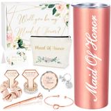 Homabachyco Onur Hizmetçisi Hediyeleri - Will You Be My Maid of Honor Hediye Kutusu - Gelin Partisi, Düğün veya Bekarlığa Veda Partisi için Onur Hizmetçisi Teklif Kutusu