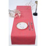 Homaks Runner Kırmızı Pötikare 120 x 40 - 120 x 40 cm - Beyaz - Kırmızı