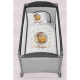 Homamia Isme Özel 75X120 Park Yatak Beşik Nevresim Takımı Arı - 70 x 120 cm - Beyaz
