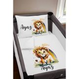 Homamia İsme Özel 75x120 Park Yatak Beşik Nevresim Takımı Aslan