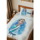 Homamia İsme Özel Baskılı Tek Kişilik Nevresim Takımı Frozen Elsa