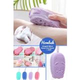 Hombak Banyo Hamam Lifi Silikon Sünger Hazneli Vücut Kesesi Masajlı Yumuşak Duş Lifi