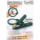 Hombak Büyüteçli Tırnak Makası – 1.5X Büyütmeli Ergonomik Profesyonel Tırnak Kesici