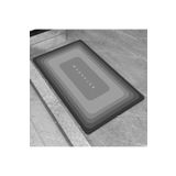 Hombak Gri Kare Sihirli Su Emici Banyo Paspası Kaymaz Tabanlı Abdest Paspası 3,5 Mm 40x60