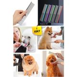 Hombak Gri Parlak Metal Köpek Tarağı Renkli Pet Köpek Pire Tımar Tarağı Köpek Tüyü Tarama