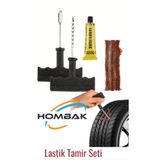 Hombak Lastik Tamir Kiti Fitil Atma Seti Araç Lastik Fitili Araç Motosiklet Tamir Seti