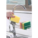 Hombak Metal Mutfak Lavabo Ayarlı Musluk Yanı Organizeri Bulaşık Süngeri Düzenleyici