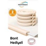 Hombak Sarmal Kenar Koruyucu Kalın Kenar Köşe Koruma 2 Mt Bebek Çocuk Masa Sehpa Kenar Köşe Kenar Koruma
