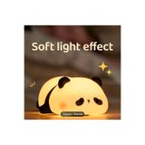 Hombak Sevimli Panda LED Gece Lambası, Şarj Edilebilir, Dokunmatik Kontrol, Masaüstü Dekoratif Lamba Hediye