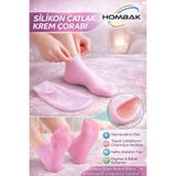 Hombak Silikon Çatlak Krem Çorabı Topuk Nemlendirici Jel Çorap Kaymaz Bakım Çorabı