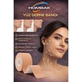 Hombak Yüz Gerdirme Bandı Kırışıklık Oluşumunu Engelleme Bandı Kinezyo Bantı 3 Cm 5 Mt