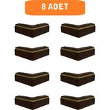 HOMDEP Kanepe Koltuk Tv Ünitesi Konsol Yükseltme L Model Plastik Ayak Ceviz 5cm 8 Adet