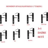 Homdep Nescamuse Aynalı Kapı Kolu Brawo Set 3+1 Daire Seti (5 Oda 1 Banyo 1 Wc ) Siyah