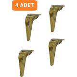 Homdep Nescamuse Kanepe Koltuk Tv Ünitesi Konsol Yükseltme Piton Model Plastik Ayak 19 cm Gold Renk 4 Adet