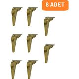 Homdep Nescamuse Kanepe Koltuk Tv Ünitesi Konsol Yükseltme Piton Model Plastik Ayak 19 cm Gold Renk 8 Adet
