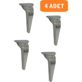 Homdep Nescamuse Kanepe Koltuk Tv Ünitesi Konsol Yükseltme Piton Model Plastik Ayak 19 cm Krom Renk 4 Adet