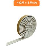 Homdep Nescamuse Kapı Pencere Fitili Yapışkanlı (Beyaz) Kapı Pencere Bandı Bantları 4x2 Metre= 8 Metre