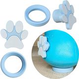 HOMDSG Köpek Ödül Oyuncağı için Silikon Tıpa ve Stand (Boyut: Büyük), Sadece Pati Tıpası ve Yuvarlak Tutucu Dahil, 2 Paket