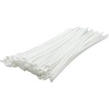 Home 100 Adet Kablo Bağı Seti, Amerikan Kelepçesi, Cırt Elektrik Kablo Bağı, Dayanıklı ve Çok Yönlü Kullanım Için Ideal, Organizasyon ve Düzenleme (Beyaz, 3.6X300MM)
