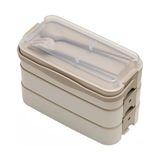 Home 1260 ml 3 Katlı 6 Bölmeli Bpa'sız Pp Plastik Sefer Taşıma ve Beslenme Çantası, Kilitli B