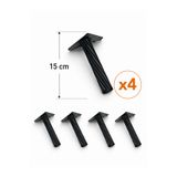 Home 15 cm Metal Mobilya Ayağı x4 Set Modern Şık Koltuk Dolap Sehpa Ayağı