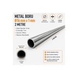 Home 16 mm Metal Boru 1 mm Et Kalınlığı 2 Metre Çelik Boru Yuvarlak Profil Boru