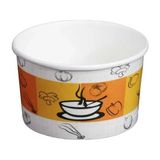 Home 16 Oz Kapaklı Karton Çorba Kase Seti (Desenli) - Koli 1000 Adet