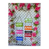 Home 2 set,8×15 cm lik ahşap plakalar,toplam 6 parca bahçe,,balkon,ağaç süsü