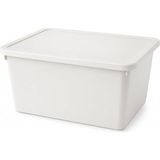 Home 20 Litre Kapaklı Plastik Depolama Kutusu Organizer Kutu Çok Amaçlı Düzenleyici Saklama Kut