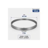 Home 40 cm Çapında 30x10 Profil Metal Çember – Epoksi, Sehpa, Hobi ve Dekoratif Kullanıma Uygun