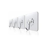 Home 5 adet kendinden yapışkanlı metal kancalı tekli şeffaf askı