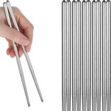 Home 5 Çift Paslanmaz Çelik Chopsticks – Metal Çin Yeme Çubuğu Seti, Kaymaz Sushi ve Noodle �