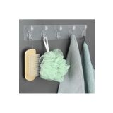 Home 5'li Kendinden Yapışkanlı Güçlü Şeffaf Duvar Banyo Kapı arkası Mutfak Düzenleyici Askı Kanca Askılık
